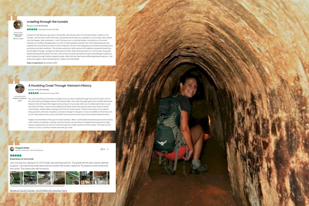 The tunnel crawling experience attracts countless visitors